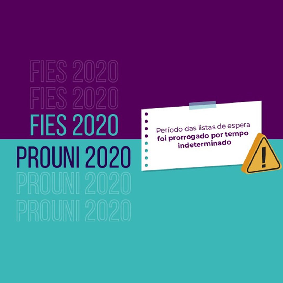 MEC prorroga etapas da lista de espera do ProUni e Fies 2020/1